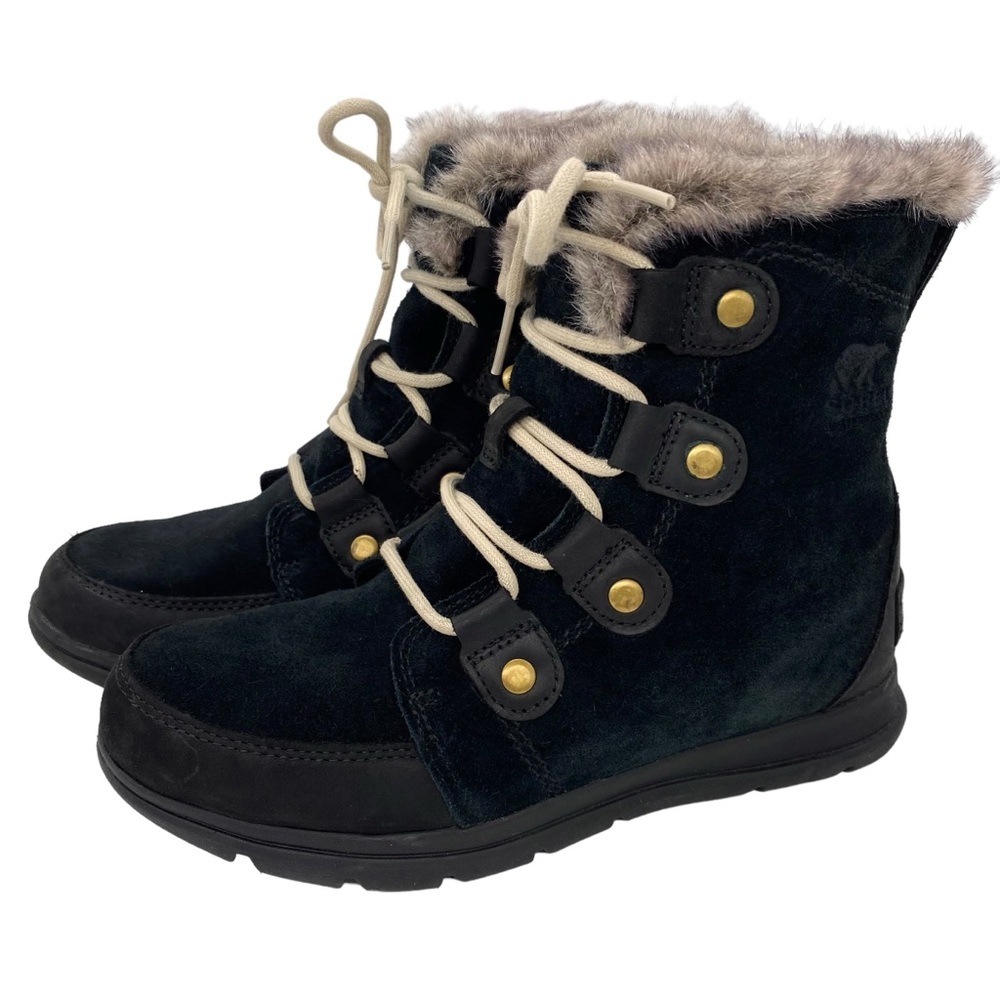 Sorel Explorer Joan boot suede fur trim